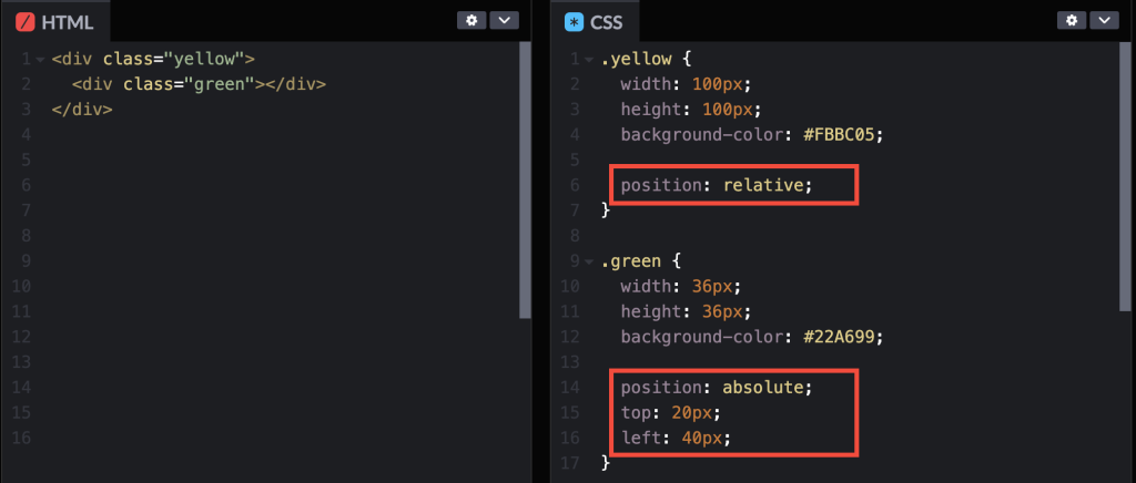 code position